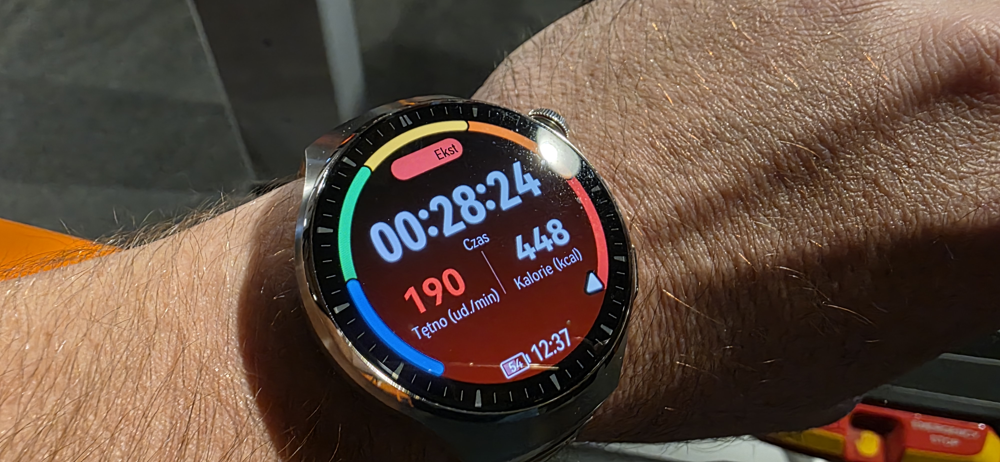 Zegarek – tętno 190 uderzeń/min